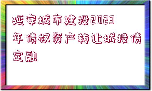 延安城市建投2023年債權(quán)資產(chǎn)轉(zhuǎn)讓城投債定融