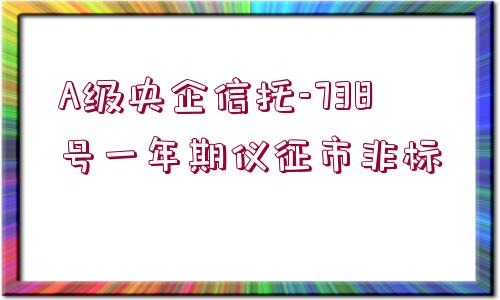 A級央企信托-738號一年期儀征市非標(biāo)