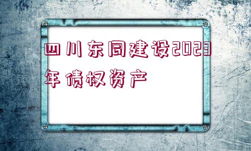 四川東同建設(shè)2023年債權(quán)資產(chǎn)