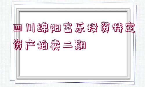 四川綿陽富樂投資特定資產(chǎn)拍賣二期