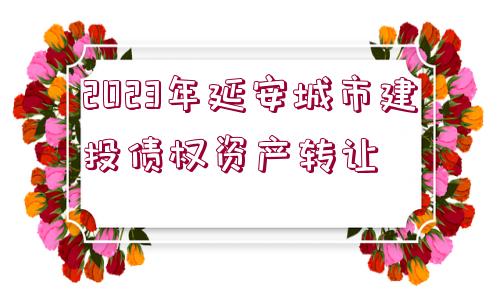 2023年延安城市建投債權資產轉讓