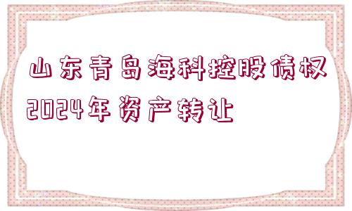 山東青島?？瓶毓蓚鶛?quán)2024年資產(chǎn)轉(zhuǎn)讓