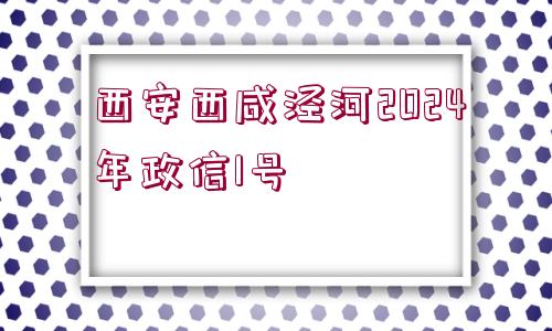 西安西咸涇河2024年政信1號