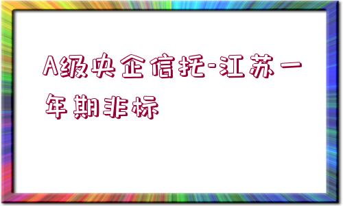 A級(jí)央企信托-江蘇一年期非標(biāo)