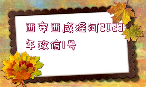 西安西咸涇河2023年政信1號(hào)