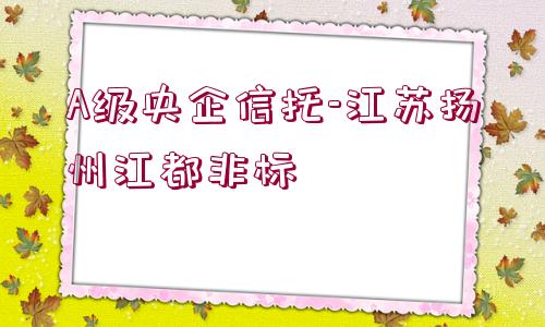 A級(jí)央企信托-江蘇揚(yáng)州江都非標(biāo)