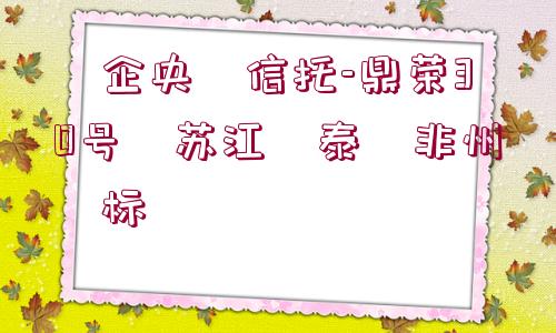 ?企央?信托-鼎榮30號?蘇江?泰?非州?標