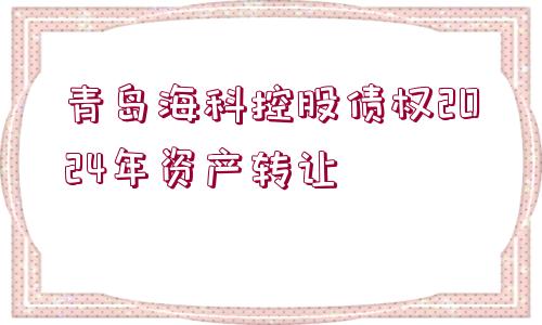 青島?？瓶毓蓚鶛?quán)2024年資產(chǎn)轉(zhuǎn)讓