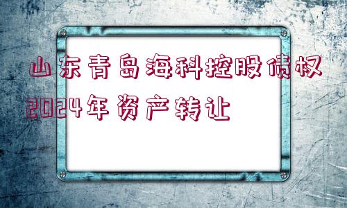 山東青島海科控股債權(quán)2024年資產(chǎn)轉(zhuǎn)讓