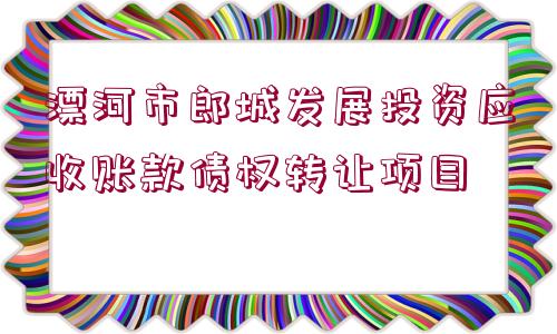 漂河市郎城發(fā)展投資應收賬款債權轉讓項目