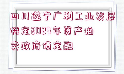 四川遂寧廣利工業(yè)發(fā)展特定2024年資產(chǎn)拍賣政府債定融