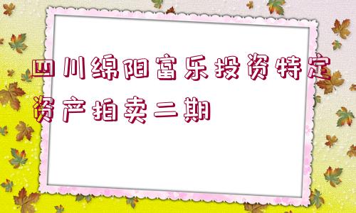 四川綿陽富樂投資特定資產(chǎn)拍賣二期