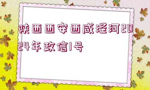 陜西西安西咸涇河2024年政信1號