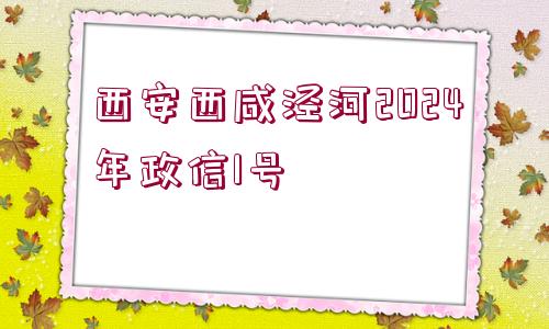 西安西咸涇河2024年政信1號