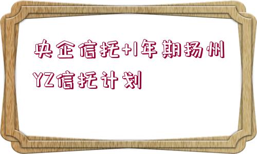 央企信托+1年期揚(yáng)州YZ信托計(jì)劃