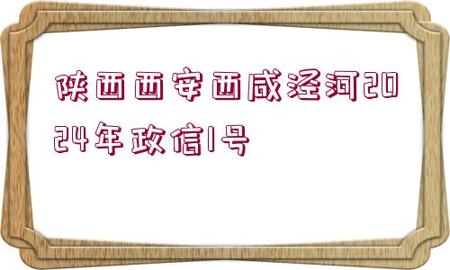 陜西西安西咸涇河2024年政信1號