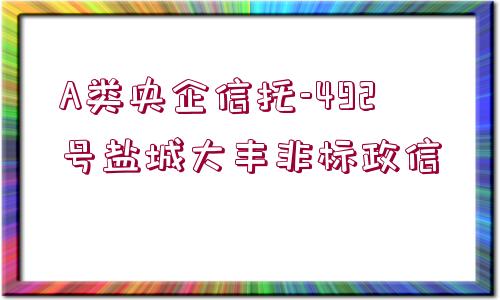 A類央企信托-492號鹽城大豐非標政信