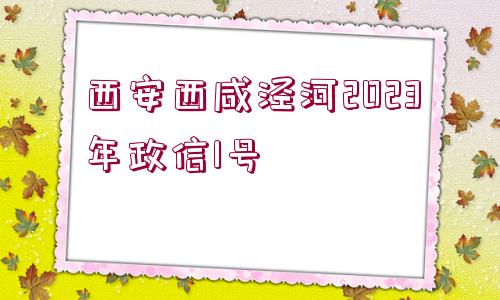 西安西咸涇河2023年政信1號(hào)