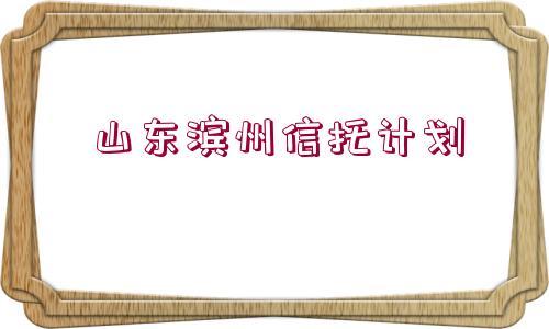 山東濱州信托計劃