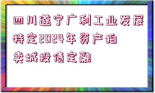 四川遂寧廣利工業(yè)發(fā)展特定2024年資產(chǎn)拍賣(mài)城投債定融