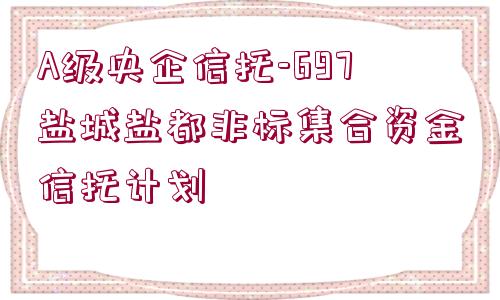 A級央企信托-697鹽城鹽都非標(biāo)集合資金信托計劃