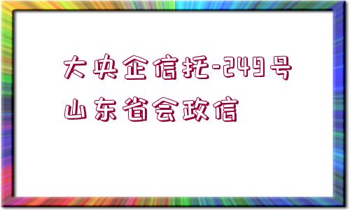 大央企信托-249號(hào)山東省會(huì)政信