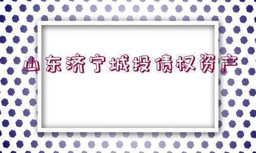 山東濟寧城投債權資產