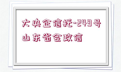 大央企信托-249號山東省會政信