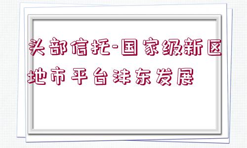 頭部信托-國(guó)家級(jí)新區(qū)地市平臺(tái)灃東發(fā)展