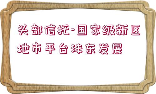 頭部信托-國(guó)家級(jí)新區(qū)地市平臺(tái)灃東發(fā)展