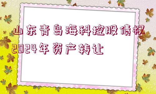 山東青島海科控股債權(quán)2024年資產(chǎn)轉(zhuǎn)讓