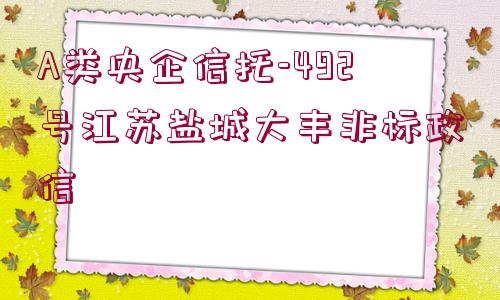 A類央企信托-492號江蘇鹽城大豐非標政信