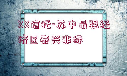 XX信托-蘇中最強經(jīng)濟區(qū)泰興非標(biāo)