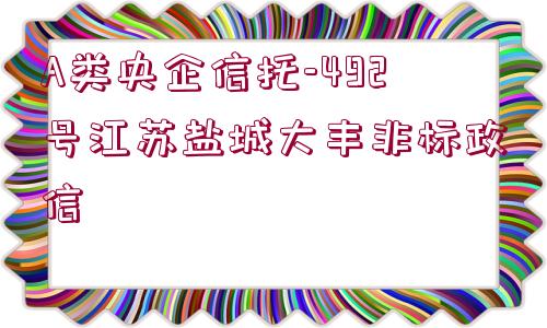 A類央企信托-492號江蘇鹽城大豐非標(biāo)政信