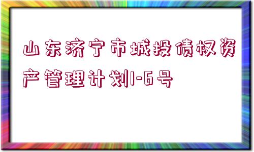 山東濟(jì)寧市城投債權(quán)資產(chǎn)管理計(jì)劃1-6號(hào)