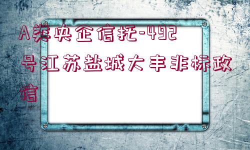 A類央企信托-492號(hào)江蘇鹽城大豐非標(biāo)政信