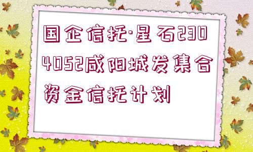 國(guó)企信托·星石2304052咸陽城發(fā)集合資金信托計(jì)劃