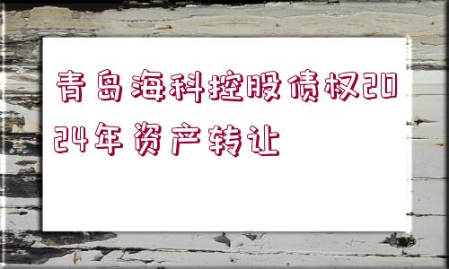 青島海科控股債權(quán)2024年資產(chǎn)轉(zhuǎn)讓