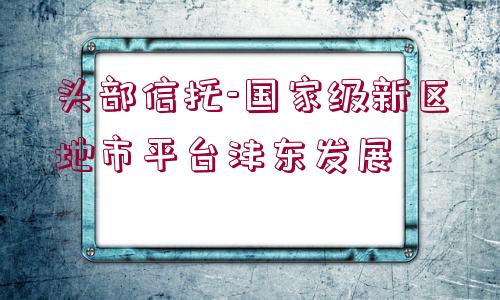 頭部信托-國(guó)家級(jí)新區(qū)地市平臺(tái)灃東發(fā)展