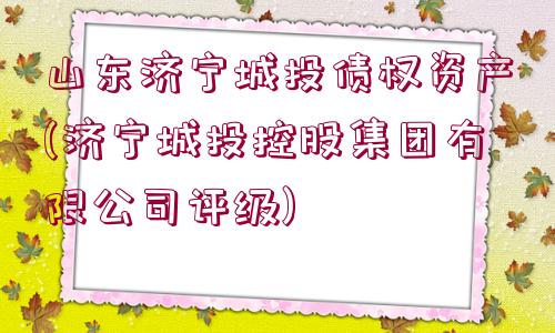 山東濟(jì)寧城投債權(quán)資產(chǎn)(濟(jì)寧城投控股集團(tuán)有限公司評級)