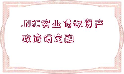 JNGC實業(yè)債權資產(chǎn)政府債定融