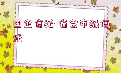 國企信托-省會(huì)市級信托