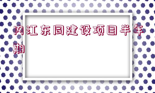 內(nèi)江東同建設項目半年期