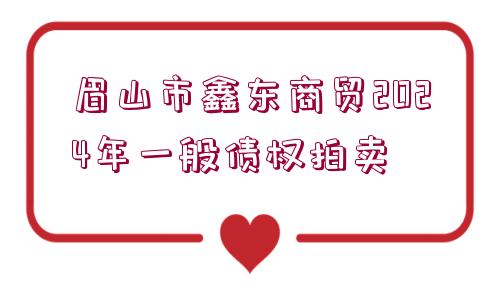 眉山市鑫東商貿(mào)2024年一般債權(quán)拍賣