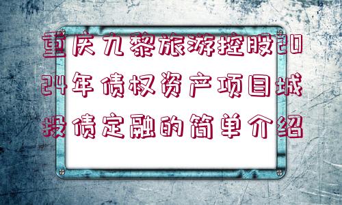 重慶九黎旅游控股2024年債權(quán)資產(chǎn)項目城投債定融的簡單介紹