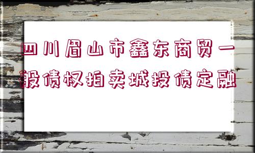 四川眉山市鑫東商貿(mào)一般債權拍賣城投債定融