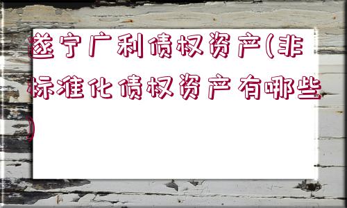 遂寧廣利債權(quán)資產(chǎn)(非標(biāo)準(zhǔn)化債權(quán)資產(chǎn)有哪些)