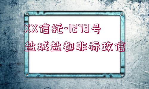 XX信托-1273號鹽城鹽都非標(biāo)政信