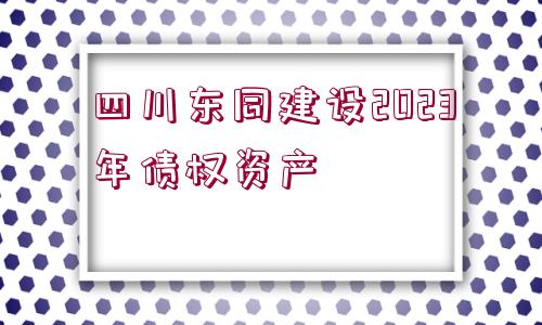 四川東同建設(shè)2023年債權(quán)資產(chǎn)