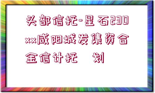 頭部信托-星石230xx咸陽城發(fā)集資合?金信計(jì)托?劃